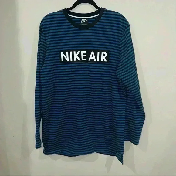 Nike Air Men’s Long Sleeve Striped T Shirt Size Large - Picture 1 of 5